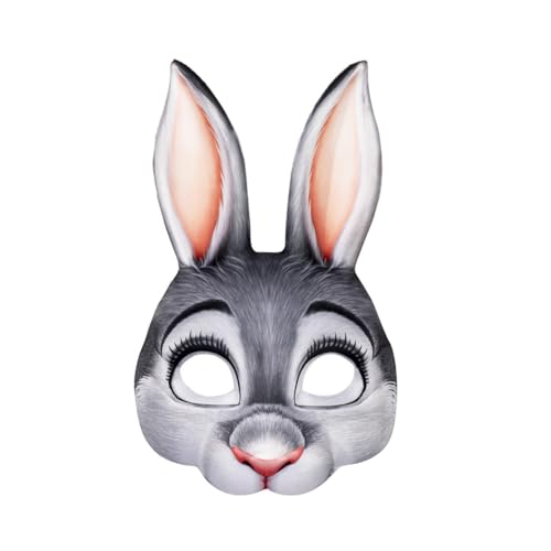 Shukqueen Uni-Masken für Halloween, Ostern, Karneval, Party, Hase, Tier, Kaninchen, Grau Shukqueen Uni-Masken für Halloween, Ostern, Karneval, Party, Hase, Tier, Kaninchen, Grau von Shukqueen