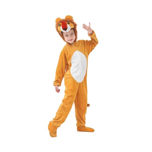 Shukqueen Unisex Kinder Tier Party Jumpsuit Halloween Kostüm Kindertag Bühnenaufführung Löwe Kleidung für Jungen Mädchen 110 Shukqueen Unisex Kinder Tier Party Jumpsuit Halloween Kostüm Kindertag Bühnenaufführung Löwe Kleidung für Jungen Mädchen 110 von Shukqueen