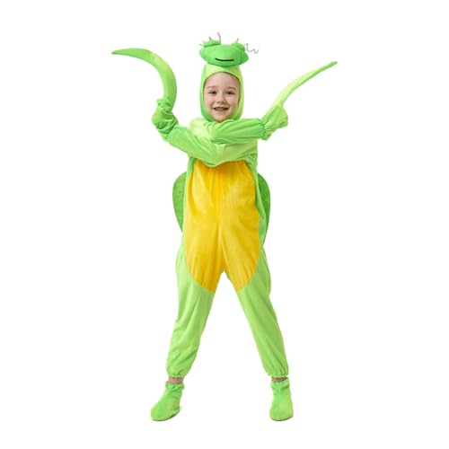 Shukqueen Unisex Kinder Tierparty Jumpsuit Halloween Kostüm Kindertag Bühnenaufführung Betende Mantis Kleidung für Jungen Mädchen 100 Shukqueen Unisex Kinder Tierparty Jumpsuit Halloween Kostüm Kindertag Bühnenaufführung Betende Mantis Kleidung für Jungen Mädchen 100 von Shukqueen