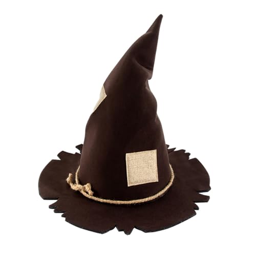 Shukqueen Wicked Vogelscheuche für Erwachsene, Hexenhut, Halloween, Party, Make-up, Kostüme, Braun Shukqueen Wicked Vogelscheuche für Erwachsene, Hexenhut, Halloween, Party, Make-up, Kostüme, Braun von Shukqueen