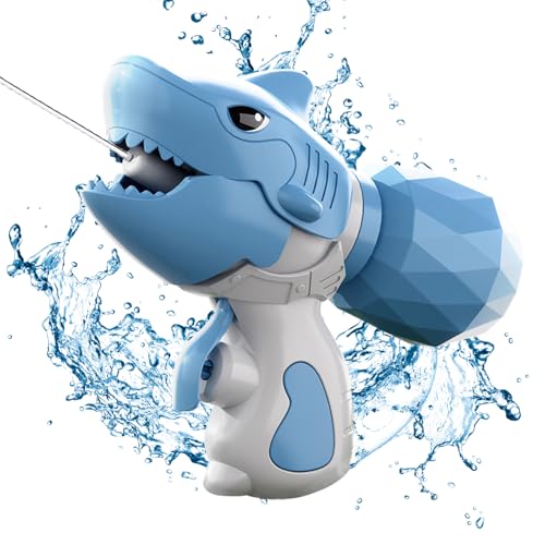 Shunfaji Dinosaurier Wasserpistole 10 Meter Reichweite Outdoor Spielzeug mit 600ml Tank Kinder Wasserspritzpistole für Garten Strand Pool Party Sommeraktivitäten (A) von Shunfaji
