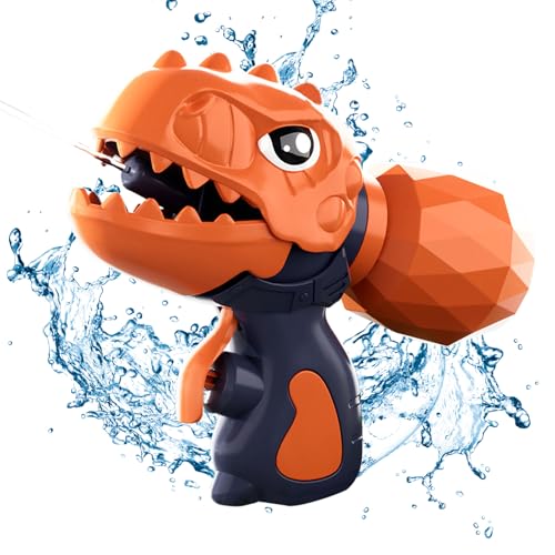 Shunfaji Dinosaurier Wasserpistole 10 Meter Reichweite Outdoor Spielzeug mit 600ml Tank Kinder Wasserspritzpistole für Garten Strand Pool Party Sommeraktivitäten (C) von Shunfaji