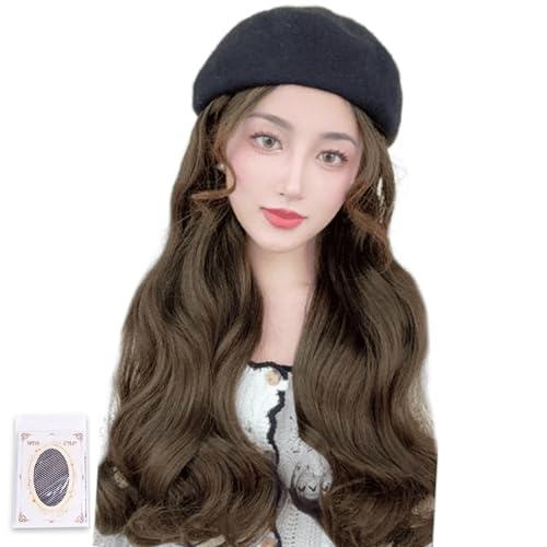 Kunstfaser-Perücke, Kuppelhut für Frisur, beliebte Kuppelkappen für Frauen mit langem lockigem Haar, Cosplay-Zubehör, Perückenkappen von Shurhome