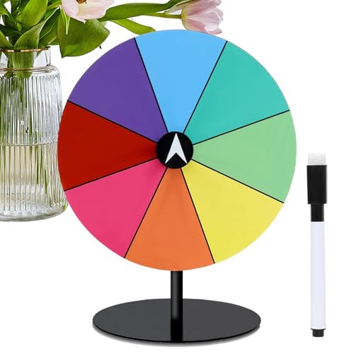 Shurzzesj Spielrad, Tabletop Spin Prize Wheel Fortune mit Ständer, Doodle Game Colorful Dry Erase Spinner für Party, Einweihung, Hochzeit, Abschlussfeier, Karneval Shurzzesj Spielrad, Tabletop Spin Prize Wheel Fortune mit Ständer, Doodle Game Colorful Dry Erase Spinner für Party, Einweihung, Hochzeit, Abschlussfeier, Karneval von Shurzzesj