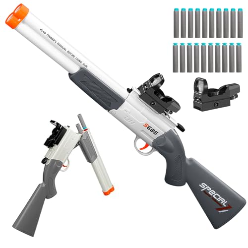 Cooles Spielzeug Schrotflinte Look Real Double Barreled Toy Gun with Sight Soft Bullet Realistic Foan Blasters Guns Fake Shooting Game for Ages 8-12 Years Old Cooles Spielzeug Schrotflinte Look Real Double Barreled Toy Gun with Sight Soft Bullet Realistic Foan Blasters Guns Fake Shooting Game for Ages 8-12 Years Old von Shushuzz