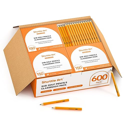 Shuttle Art 600 Stück #2 HB Golf-Bleistifte, Holzgehäuse, 8,9 cm Mini-Bleistifte, vorgespitzte kleine Bleistifte für Kinder, Lehrer, Schreiben, Markieren, Skizzieren, Klassenzimmer-Essentials, Shuttle Art 600 Stück #2 HB Golf-Bleistifte, Holzgehäuse, 8,9 cm Mini-Bleistifte, vorgespitzte kleine Bleistifte für Kinder, Lehrer, Schreiben, Markieren, Skizzieren, Klassenzimmer-Essentials, von Shuttle Art