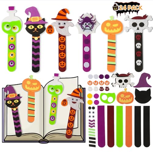 ShyLizard Halloween-Bastelarbeiten, 24 Stück, Halloween-Lesezeichen zum Selbermachen von ShyLizard