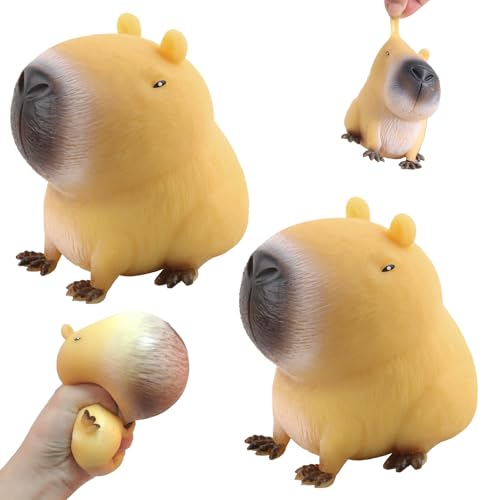 Shyllin Anti Stress Spielzeug, Capybara Squishy, Stressbälle Squeeze Spielzeug Capybara Stressball 2 Stück, Squeeze Toys Capybara Fidget Toy Antistress Stressabbau Geschenke für Kinder und Erwachsene von Shyllin