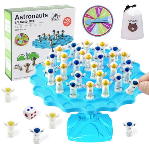 Shyllin Kinder Balance Brettspiel, Mathe Balance Spielzeug, Astronaut Balance-Baum-Spiel, Spaceman Balance Baumspielzeug, Mathe Montessori Spielzeug, Zählen Balance Tree, Interaktives Balance Spiel von Shyllin