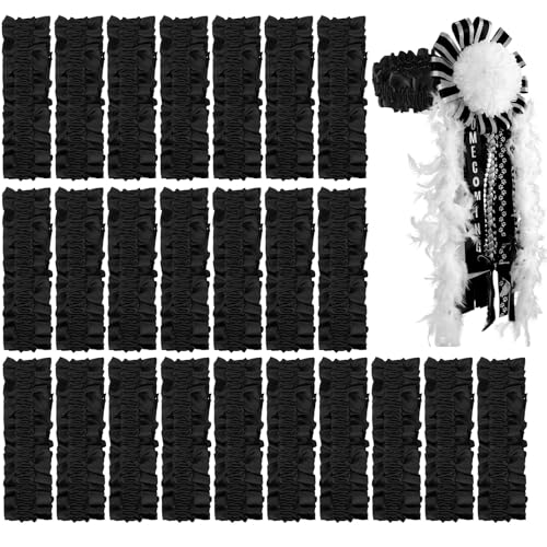 Shyyween 12 Paar 12 Paar Homecoming Mum Supplies Armband Strumpfband für Männer brüllende Arm Shirt Ärmel Gürtel Halloween 20er Jahre Kostüm (schwarz) von Shyyween
