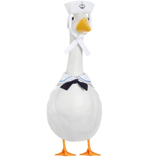 Shyyween Sailor Veranda Gans Outfit Halloween Rasen Veranda Gans Outfit 58,4 cm Matrosenstil mit Krawatte Kragen und Hut Kostüm für Halloween Outdoor Terrasse Hof Rasen Kunst Dekoration Cosplay Shyyween Sailor Veranda Gans Outfit Halloween Rasen Veranda Gans Outfit 58,4 cm Matrosenstil mit Krawatte Kragen und Hut Kostüm für Halloween Outdoor Terrasse Hof Rasen Kunst Dekoration Cosplay von Shyyween
