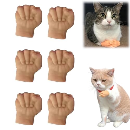 Mini Hands for Cats, Tiny Hands for Cats, Premium Rubber Cat Mini Hands, Small Finger Puppets for Cat Interactive Toy (E) von SiQiYu