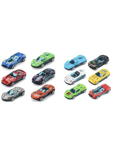 SiSfeL 12PCS Mini Autos,Auto Spielzeug Set,Mini Sportwagen Set,Mini Spielzeugautos Jungen,Spielzeugauto für Kleinkinder Mädchen Jungen Spielzeug von SiSfeL