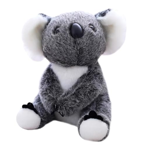 SiSfeL Koala Plüsch Koala Puppe Koala Stofftier Koala Plüschtier Koala Weich Gefülltes Kissen Geschenke für Mädchen Jungen Babys, Grau, 21 cm von SiSfeL