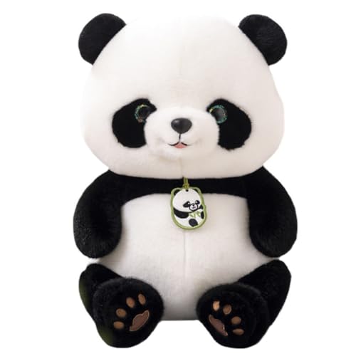 SiSfeL Panda Kuscheltier, Panda Plüsch-Plüschtier, Cartoon Panda Plüschtiere mit Bambus, Kuscheltiere Geschenk für Kinder Erwachsener, Panda Kuscheltier Schlafkissen (27cm) von SiSfeL