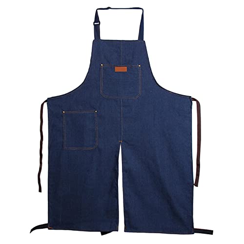 SiaBiced Kurze Denim Split Bein Schürze Schweiß Absorbieren Hängenden Hals Einstellbare Hals von SiaBiced