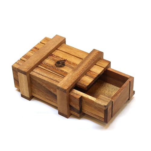 Cargo: Schatztruhe mit 1 Geheimfächern - Schatzkiste - Zauberkiste - Trickkiste - Denkspiel - Knobelspiel -Geschenktresor, tolle Verpackung für kleine Geschenke, Trickspiel Cargo: Schatztruhe mit 1 Geheimfächern - Schatzkiste - Zauberkiste - Trickkiste - Denkspiel - Knobelspiel -Geschenktresor, tolle Verpackung für kleine Geschenke, Trickspiel von SiamMandalay