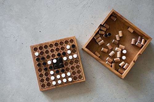 Flip It: Mini-Version von Go (Chinesisches Spiel) Traditionelles Tischspiel in Reisegröße für Erwachsene von SiamMandalay mit SM-Geschenkbox (abgebildet) von SiamMandalay