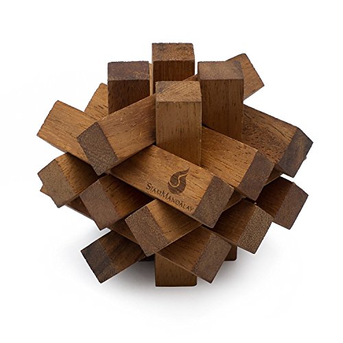 Lumberjack: 3D Puzzle - Denkspiel - Knobelspiel - Geduldspiel - Logikspiel 3D Holzpuzzle von SiamMandalay with Free SM Gift Box (Pictured) von SiamMandalay