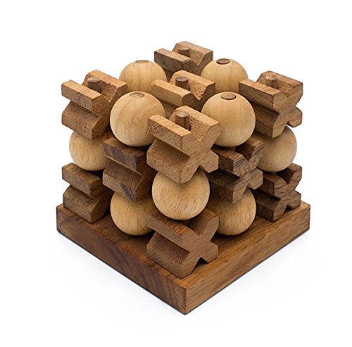 Mini 3D Tic Tac Toe: Handgemachtes traditionelles umweltfreundliches Holzspiel für Erwachsene von SiamMandalay Mini 3D Tic Tac Toe: Handgemachtes traditionelles umweltfreundliches Holzspiel für Erwachsene von SiamMandalay von SiamMandalay