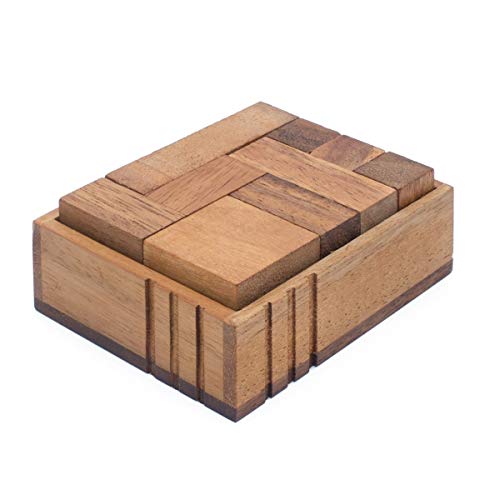 SiamMandalay Challenge Box:Holz Knobelspiele 3D Magic Wooden 3D IQ Puzzle Holz Geduldspiel aus Holz Brain Teaser Puzzle Schwierige Holzspielzeug Gehirn Holzspiel Kreatives Denkspiel Logikspiele von SiamMandalay