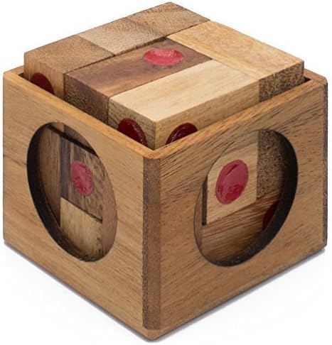 Vegas Baby: Rätselbox Packwürfel Soma Cube Puzzle 3D Puzzle - Denkspiel - Knobelspiel - Geduldspiel - Logikspiel im Holzrahmen holzspiele für Erwachsene von SiamMandalay
