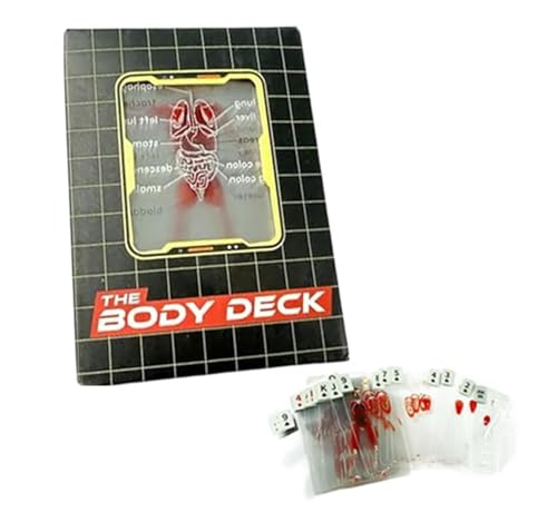 Siapodan The Body Deck - Discover The Wonders of The Bodys Decks! Lustige transparente Spielkarten der menschlichen Anatomie, 3D-Bild des menschlichen Körpers - Decks von durchscheinenden Spielkarten von Siapodan