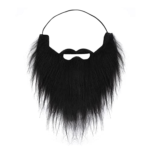 Sibba Künstlicher Bart und Schnurrbart – lustige, selbstklebende Neuheit Schnurrbart Festival & Weihnachten Zubehör Dekorationen Maskerade Party (schwarz) von Sibba