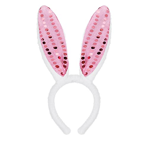 Sibba Kaninchen Ohren Stirnband Plüsch Hase Hasenohren Haarreif für Kinder Weihnachten Osterhasen Hüte Kostüm Zubehör Bunny Ear Haarband Haarbänder Mädchen Erwachsene Karneval Party (Rosa Pailletten) Sibba Kaninchen Ohren Stirnband Plüsch Hase Hasenohren Haarreif für Kinder Weihnachten Osterhasen Hüte Kostüm Zubehör Bunny Ear Haarband Haarbänder Mädchen Erwachsene Karneval Party (Rosa Pailletten) von Sibba