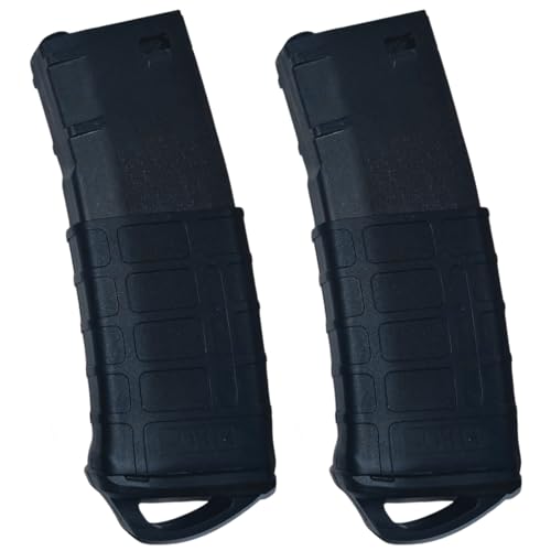 Sibo - Airsoft Magazin-Hülle (2er Pack) - rutschfeste Gummi-Hüllen für M4, M16, AR-15 - Universelle Slip - Kompatibel mit Mid Cap Hi Cap - Magazinhüllen - BBS Bio - Airsoft Zubehör (Schwarz) von Sibo