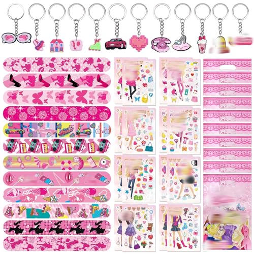 Partytütenfüller für Kinder, Geburtstagsparty-Gastgeschenke für Kinder mit 12 Slap-Bändern, 16 DIY-Ausdrucks-Aufklebern, 12 Schlüsselanhänger und 10 Öko-Papier-Geschenktüten, Zubehör für Jungen und Partytütenfüller für Kinder, Geburtstagsparty-Gastgeschenke für Kinder mit 12 Slap-Bändern, 16 DIY-Ausdrucks-Aufklebern, 12 Schlüsselanhänger und 10 Öko-Papier-Geschenktüten, Zubehör für Jungen und von Sidesea