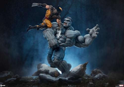 Sideshow Collectibles Marvel Grey Hulk vs. Wolverine Maquette Statue von Sideshow