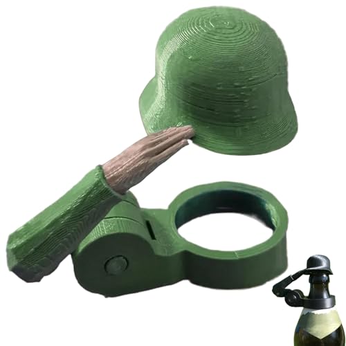 Siebkorb Bierflaschen Helm Bierhelm, Soldat Salut Flaschenverschluss Bierflasche Helm, Dekorative BierflaschenverschlüSse FüR Handwerk, Grillparty, Bar, Veteranen von Siebkorb