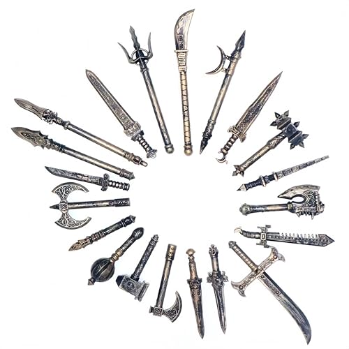 Siellmy 20 Teile WW2 Militär Waffen Set, Mittelalter Waffen Bausteine, Minifiguren Soldaten, Klemmbausteine kompatibel mit großen Marken von Siellmy