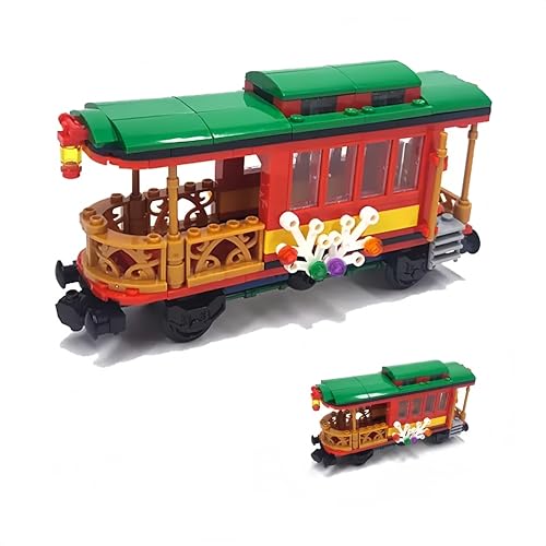 Siellmy City Weihnachtszug Bausteine Bausatz, 2Pcs Technik Zug Weihnachten Zug Eisenbahn Schienen Zubehör Klemmbausteine Compatibe with City Technic Train Christmas Siellmy City Weihnachtszug Bausteine Bausatz, 2Pcs Technik Zug Weihnachten Zug Eisenbahn Schienen Zubehör Klemmbausteine Compatibe with City Technic Train Christmas von Siellmy