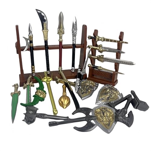 Siellmy Militär Waffen Bausteine mit Waffenständer, 24 Teile WW2 Mittelalterliche Waffen für Minifiguren Soldaten, Klemmbausteine kompatibel mit großen Marken Siellmy Militär Waffen Bausteine mit Waffenständer, 24 Teile WW2 Mittelalterliche Waffen für Minifiguren Soldaten, Klemmbausteine kompatibel mit großen Marken von Siellmy