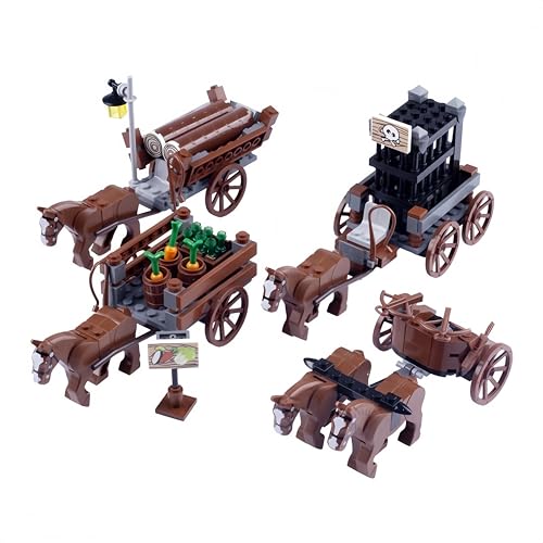 Siellmy Mittelalterliche Militärfiguren Kutsche Streitwagen Baustein Set, Custom Kriegspferd Kerkerwagen Holzkarre Kit für Minifiguren, kompatibel mit Großen Marken Siellmy Mittelalterliche Militärfiguren Kutsche Streitwagen Baustein Set, Custom Kriegspferd Kerkerwagen Holzkarre Kit für Minifiguren, kompatibel mit Großen Marken von Siellmy
