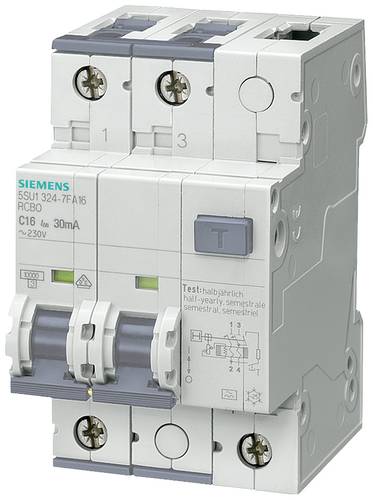 Siemens 5SU13247FA10 FI-Schutzschalter/Leitungsschutzschalter 10A 0.03A 230V von Siemens