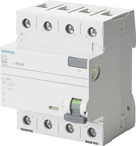Siemens 5SV3342-6KL FI-Schutzschalter A 4polig 25A 0.03A 400V von Siemens