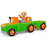 SIKU 0147 - Toddys Frank Farmy, Traktor, Spielzeugauto mit Rückziehmotor und Spielfigur, grün/orange von Sieper GmbH