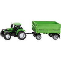 SIKU 1606 - DEUTZ-FAHR mit Fortuna 2-Achs Anhänger, Traktor mit Anhänger, Metall/Kunststoff von Sieper GmbH