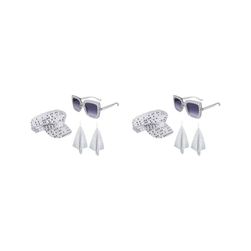 Siepificius 2 Set 70er Jahre Disco Hut Set Kostüm Zubehör für Mottoparty Dress Up Cosplay Siepificius 2 Set 70er Jahre Disco Hut Set Kostüm Zubehör für Mottoparty Dress Up Cosplay von Siepificius
