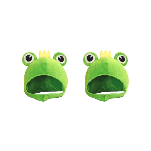 Siepificius 2er-Set niedliche Froschmütze, Häkelkrone, Mütze, Kostüm, Beanie, Mütze, Mütze, Cosplay Siepificius 2er-Set niedliche Froschmütze, Häkelkrone, Mütze, Kostüm, Beanie, Mütze, Mütze, Cosplay von Siepificius