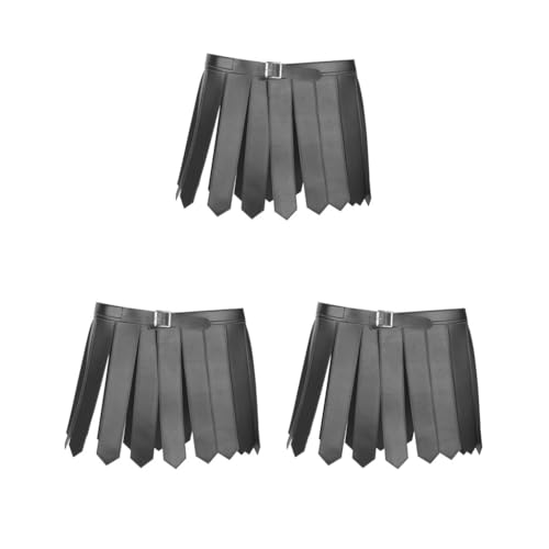 Siepificius 3 Set Römischer Gladiatorenrock Rave Party PU Cosplay Verstellbar Römer Krieger Kostüm Schwarz 110 cm Siepificius 3 Set Römischer Gladiatorenrock Rave Party PU Cosplay Verstellbar Römer Krieger Kostüm Schwarz 110 cm von Siepificius