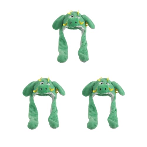 Siepificius Drachenhut, Plüschschal, trendig, bewegliche Ohren, Hut für Mädchen, Jungen, Teenager, Halloween, Grün, 3 Stück Siepificius Drachenhut, Plüschschal, trendig, bewegliche Ohren, Hut für Mädchen, Jungen, Teenager, Halloween, Grün, 3 Stück von Siepificius