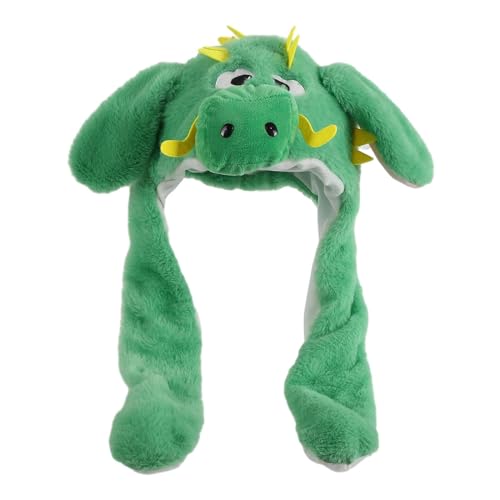 Siepificius Drachenhut, Plüschschal, trendig, bewegliche Ohren, Hut für Mädchen, Jungen, Teenager, Halloween, Grün Siepificius Drachenhut, Plüschschal, trendig, bewegliche Ohren, Hut für Mädchen, Jungen, Teenager, Halloween, Grün von Siepificius