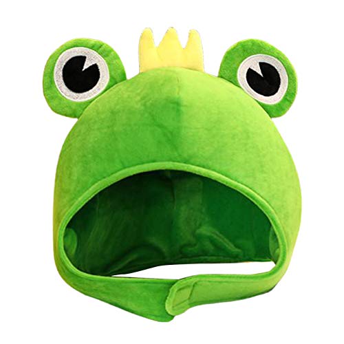 Siepificius Niedliche Froschmütze für Damen und Herren, gehäkelte Krone, Kostüm, Beanie, Mütze, Cosplay Siepificius Niedliche Froschmütze für Damen und Herren, gehäkelte Krone, Kostüm, Beanie, Mütze, Cosplay von Siepificius