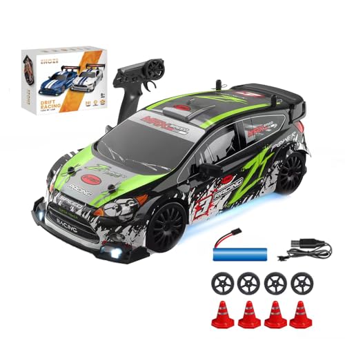 Siereolly Drift Car 1:24 Rennauto Ferngesteuert 20km/h 4WD 2,4 GHz Fernsteuerung Mini RC Car mit LED-Leuchten Für Kinder von Siereolly