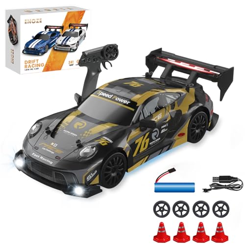 Siereolly Drift Car 1:24 Rennauto Ferngesteuert 20km/h 4WD 2,4 GHz Fernsteuerung Mini RC Car mit LED-Leuchten Für Kinder Siereolly Drift Car 1:24 Rennauto Ferngesteuert 20km/h 4WD 2,4 GHz Fernsteuerung Mini RC Car mit LED-Leuchten Für Kinder von Siereolly