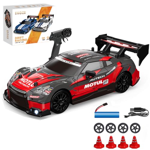 Siereolly Drift Car 1:24 Rennauto Ferngesteuert 20km/h 4WD 2,4 GHz Fernsteuerung Mini RC Car mit LED-Leuchten Für Kinder Siereolly Drift Car 1:24 Rennauto Ferngesteuert 20km/h 4WD 2,4 GHz Fernsteuerung Mini RC Car mit LED-Leuchten Für Kinder von Siereolly
